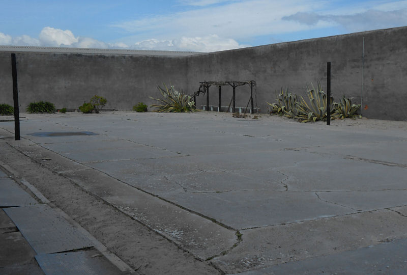 Robben Island Prison_recreation area and the so-called Mandelas garden