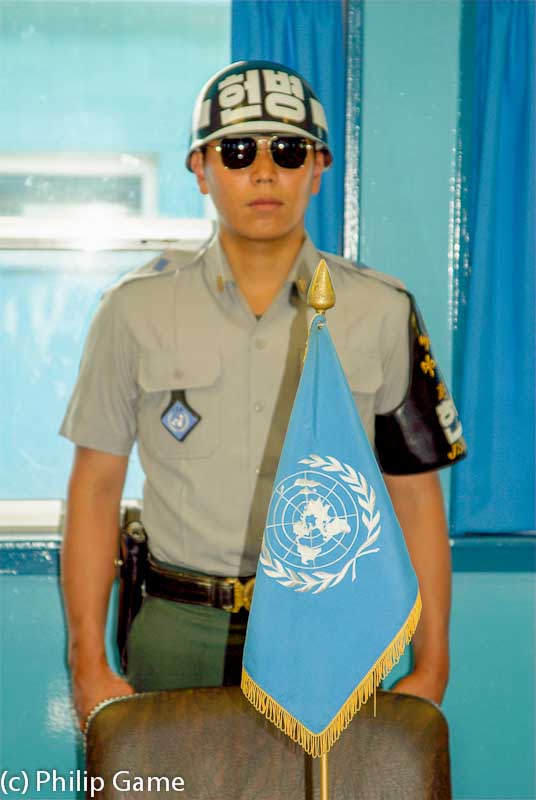 South Korean guard at Panmunjom, DMZ