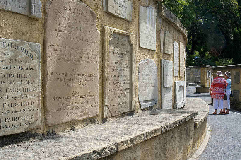 Colonial gravestones, St David's Park