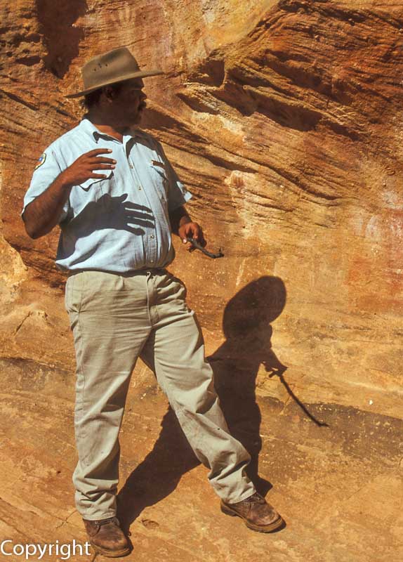 Aboriginal park ranger, Mootwingee NSW