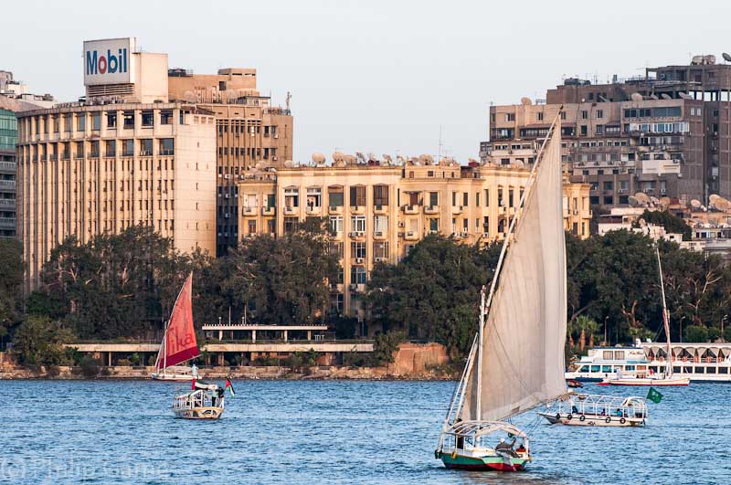 Feluccas on the Nile at Cairo