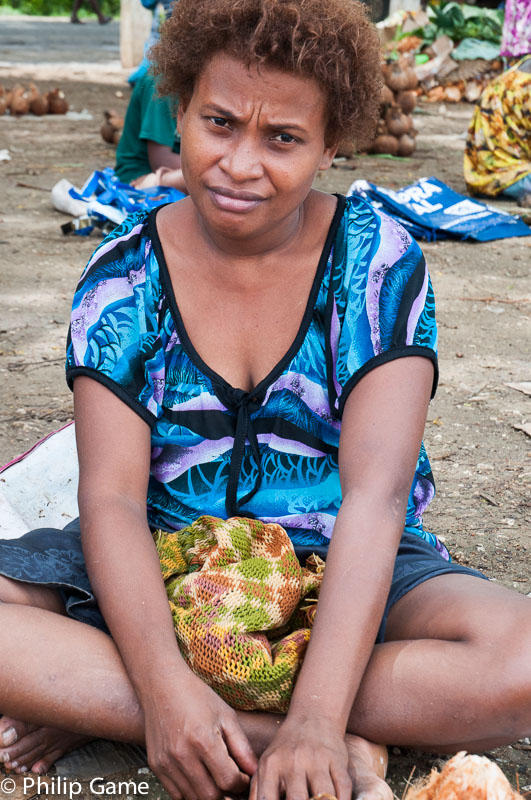 A vendor at the Kavieng Market