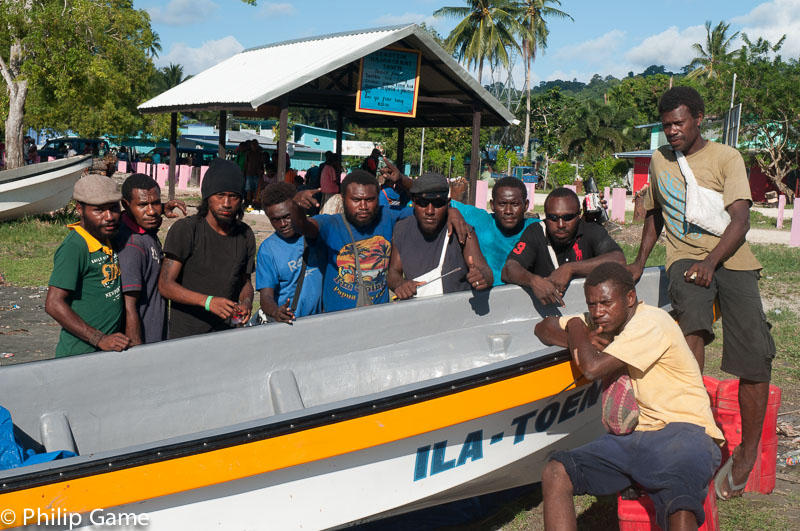 Speedboat crews at Namatanai