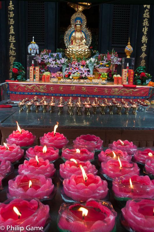 Candles at Wenshu Monastery