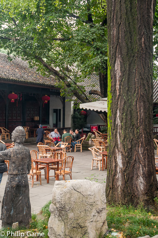 Tea house at Wuhou Temple