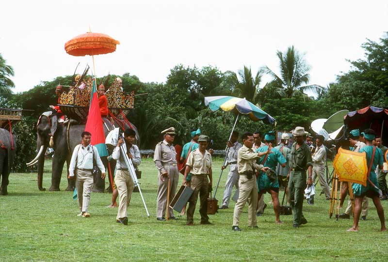 Norodom Sihanouk directing movies at Angkor, 1966 (S.W. Game)