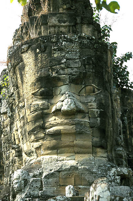 Crumbling face at Angkor Thom