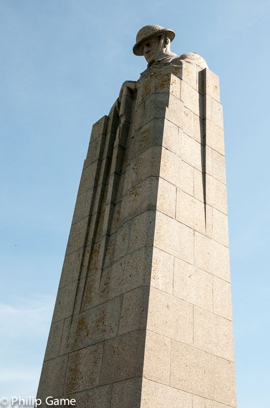 Canadian Brooding Soldier memorial at St-Juliaan