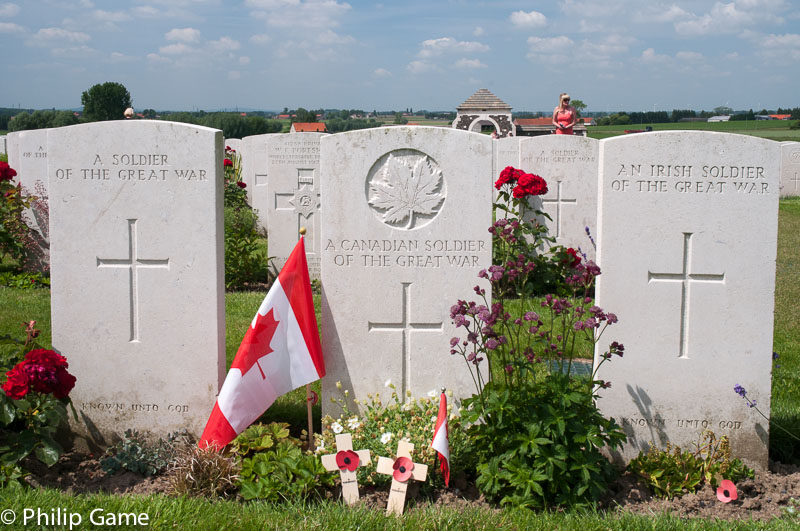 A Canadian, an Irish and one other casualty 'Known Unto God' at Tyne Cot Military Cemetery