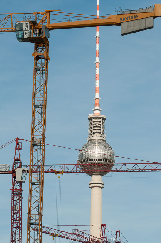 The Television Tower (Fernsehturm), once the showpiece of East Berlin
