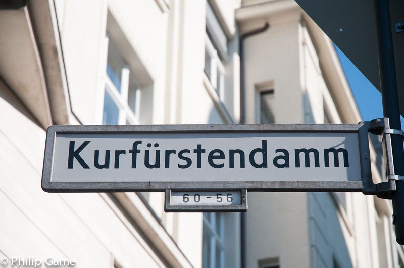 Kurfürstendamm street sign