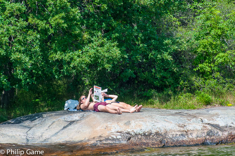 Sunbaking on a granite outcrop
