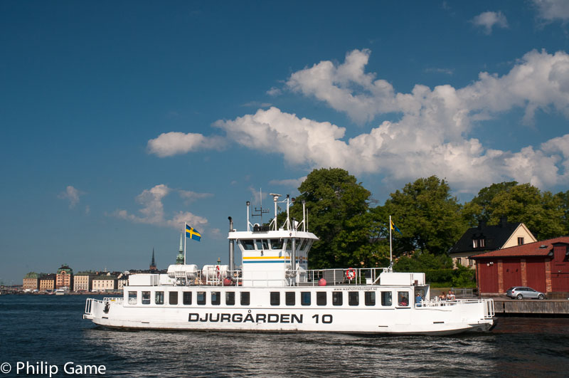 A Djurgarden ferry passing Skeppsholmen
