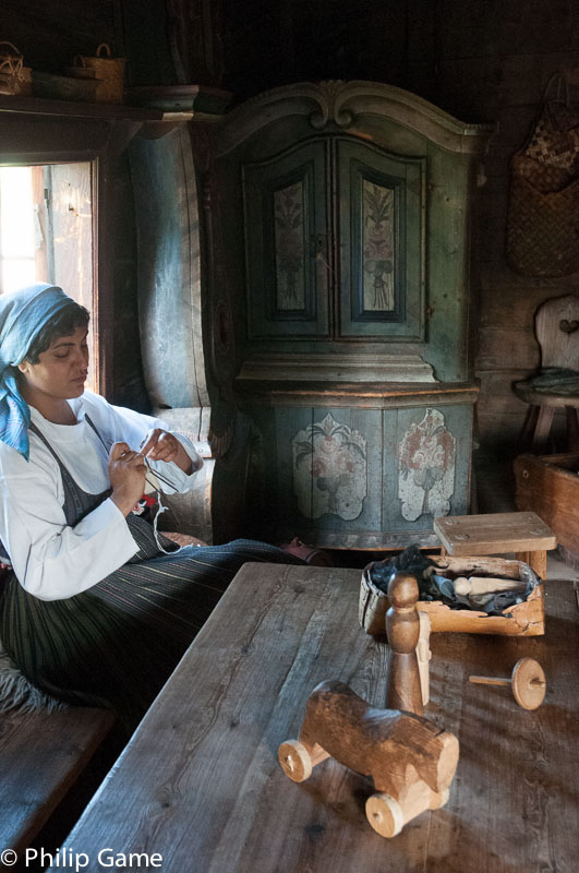 Inside the Älvros Farmstead, Skansen