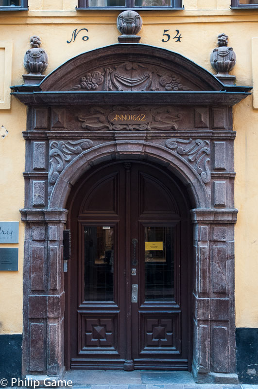 Anno 1662: doorway in Gamla stan