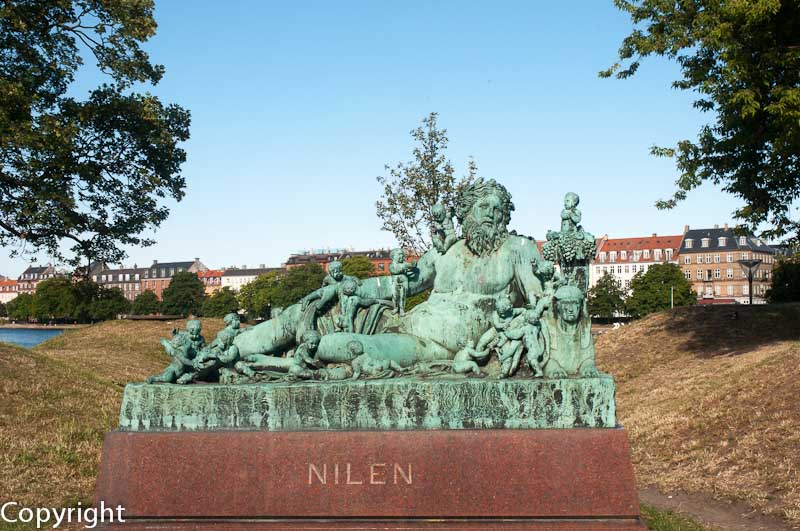 Allegory of the River Nile, a statue beside Peblinge So, Copenhagen