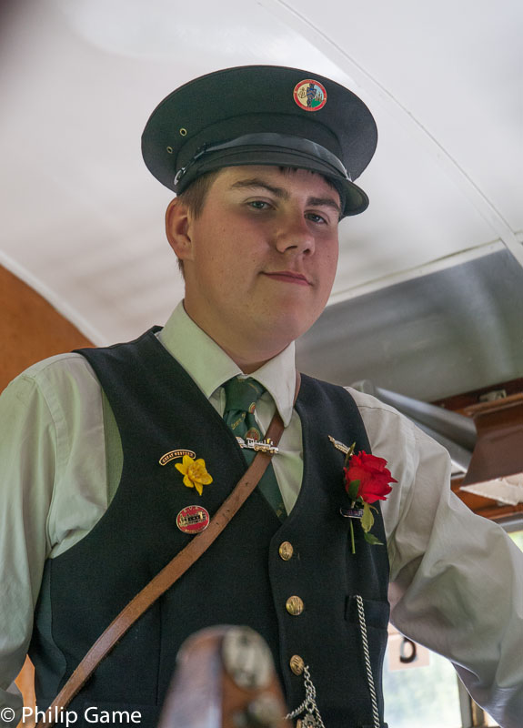 A uniformed conductor