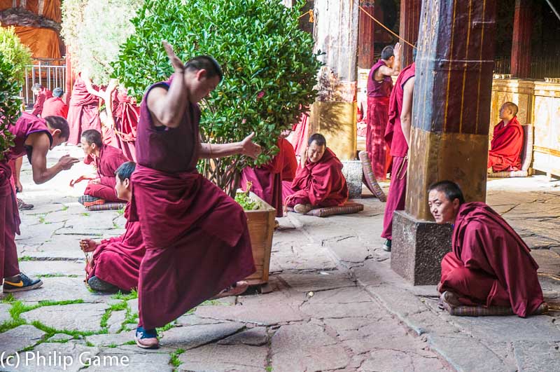 Monks in debate, Jokhang Temple