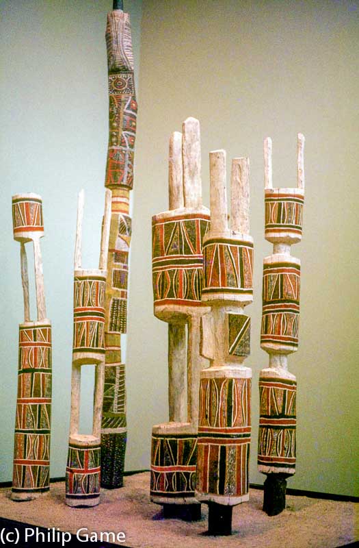 Pukamani poles (in a New York museum)