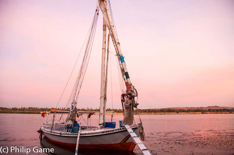 The felucca at sunset