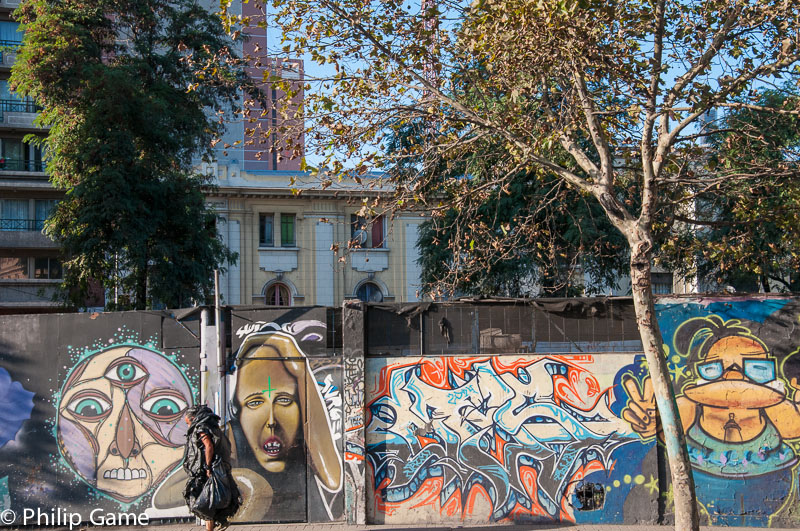 Street art near the Mercado Central, a fairly gritty district