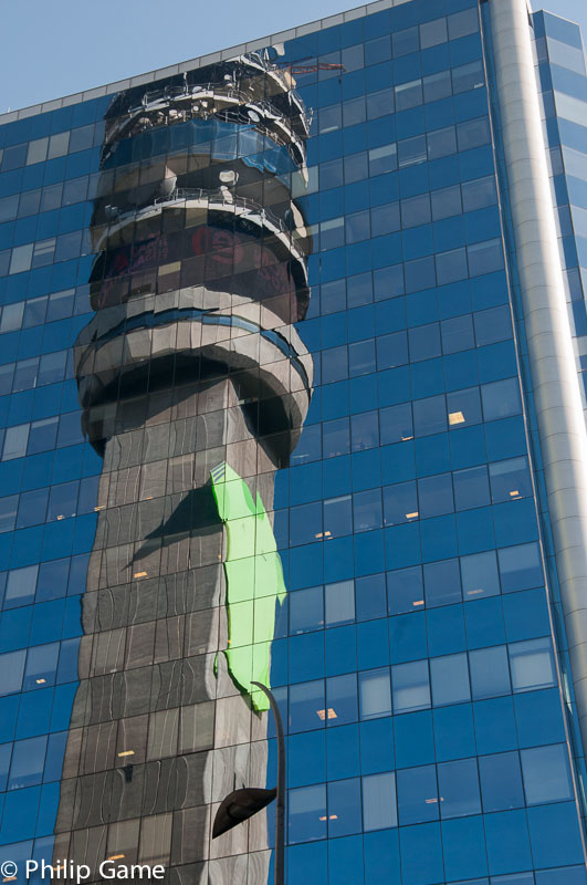 Reflections of the Enertel Tower 