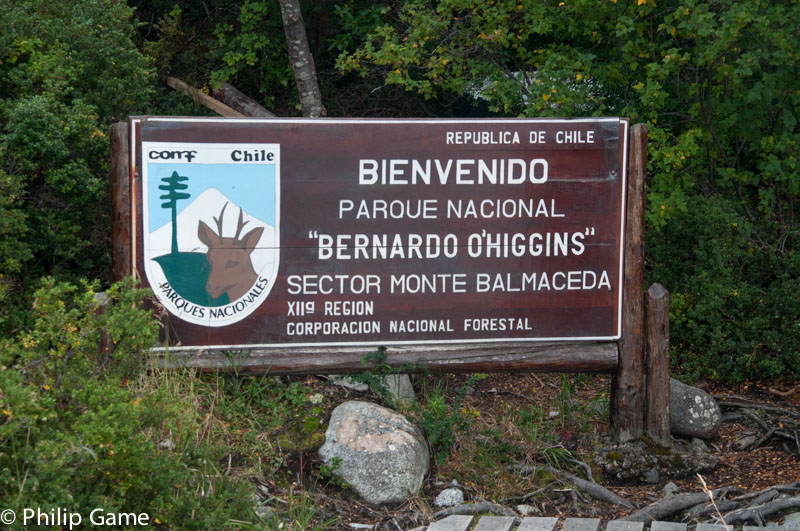 Entering the national park
