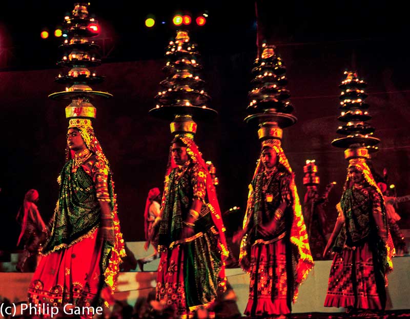 Dancers perform at the Navratri festival, Gandhinagar