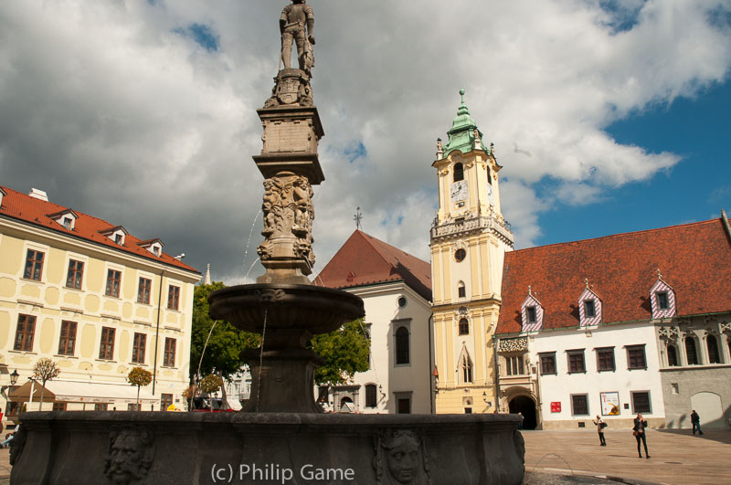 A square in the heart of the Old Town, Bratislava