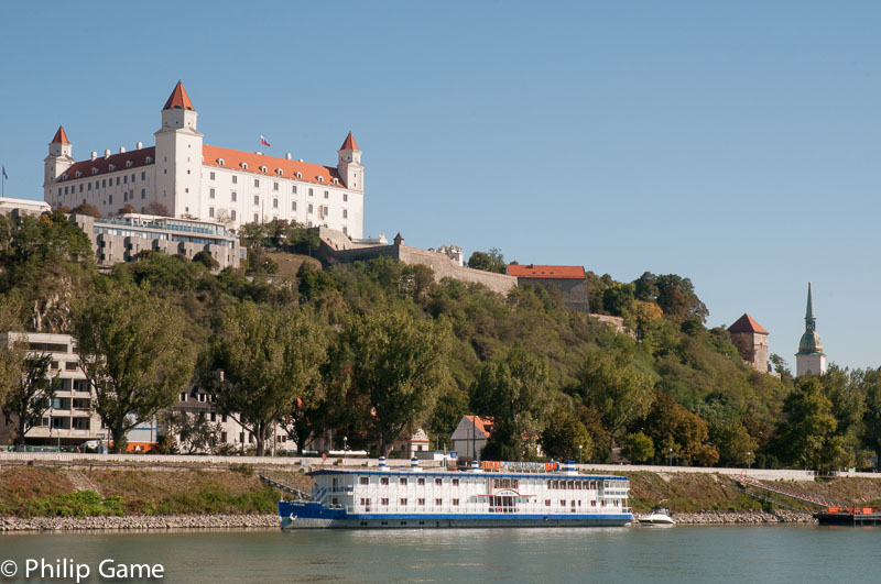 Approaching the Bratislava ferry terminal