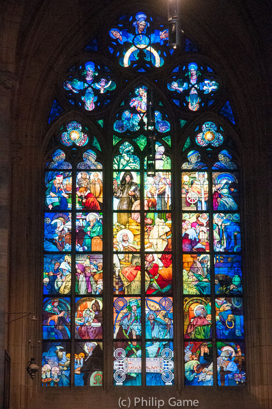 Stained glass, St Vitus Cathedral