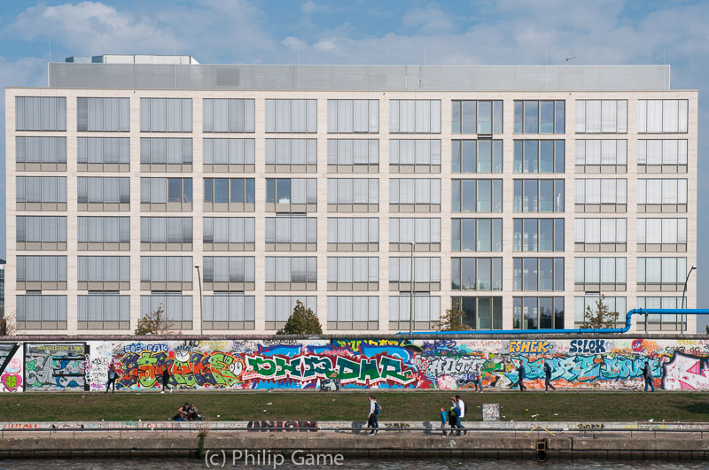 East Side Gallery, from the water