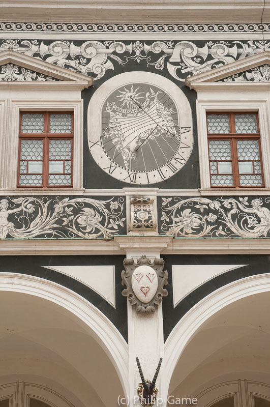 Detail of the Johanneum or Royal Stables building