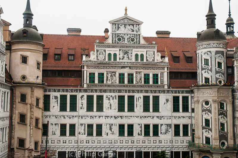 Courtyard of the Dresden Palace or Residenzschloss 