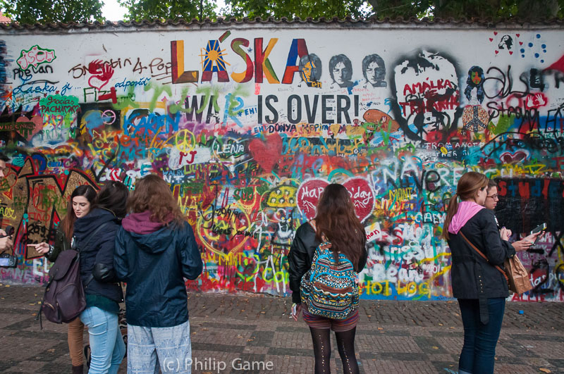 John Lennon graffiti wall