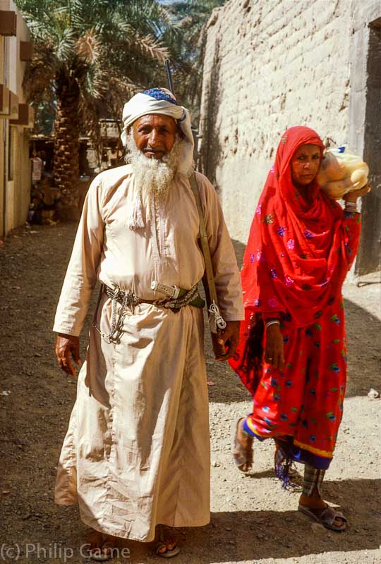 Couple at the old souq in Nizwa