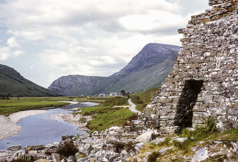 Pictish broch or fortified tower, Loch Hope, northern Scotland