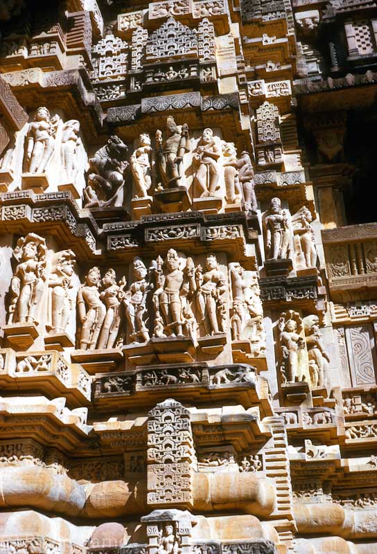 Hindu temple sculptures of Khajuraho, Madhya Pradesh, India