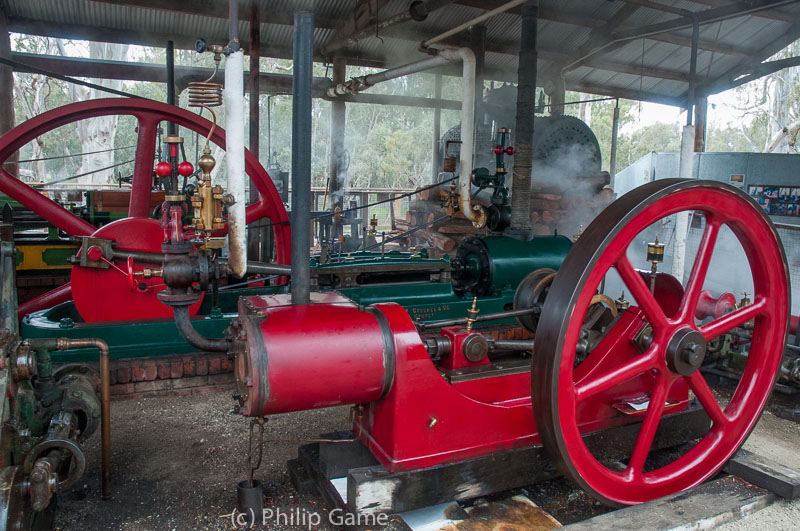 Historic steam engine at the port