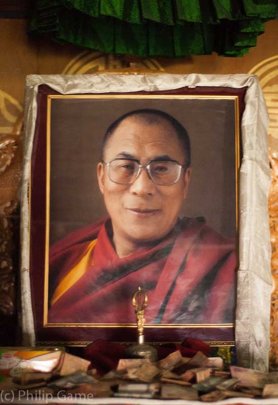 Portrait of the Dalai Lama, Thikse Gompa