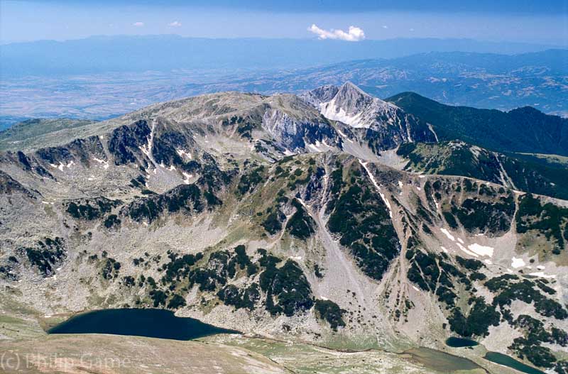 Alpine tarn below the summit of Mt Vihren