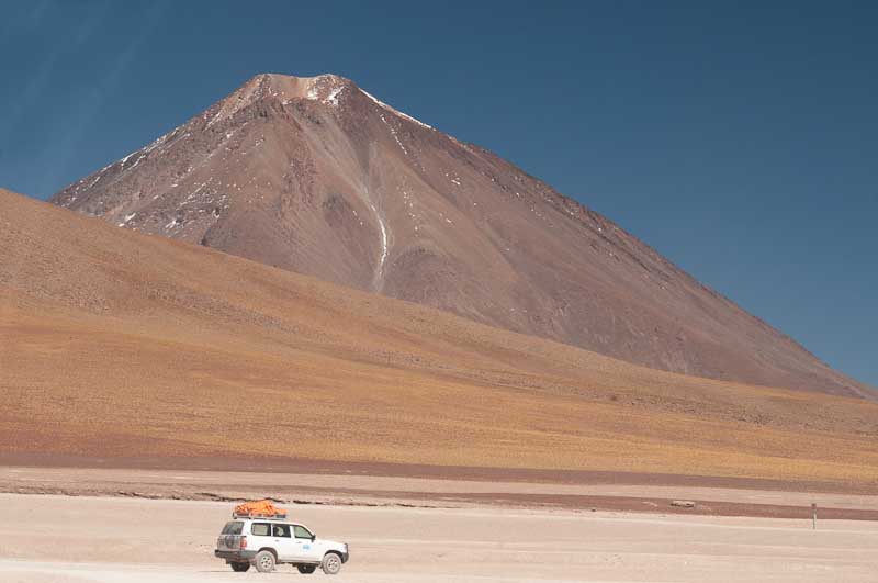 Beneath Licancabur, a volcano straddling the Chilean-Bolivian border
