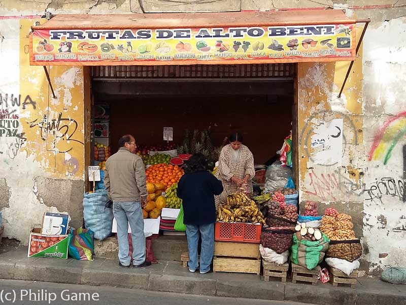 Traditional greengrocer, La Paz