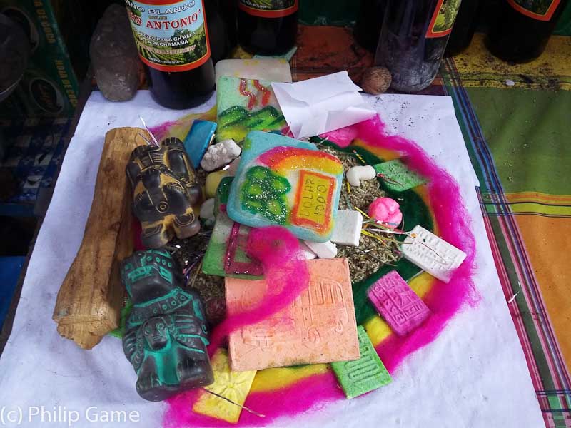 Ready-made offerings for Pachamama, Earth Mother of the Andean peoples