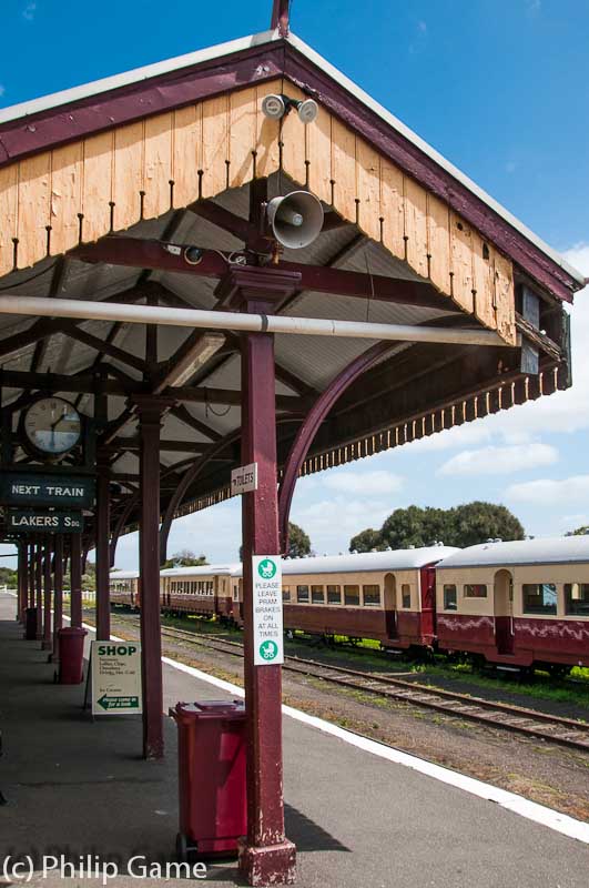 Steam train at Queenscliff station