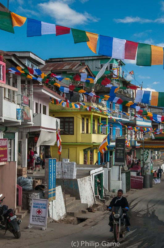 Tawang bedecked with banners for the Lama's arrival