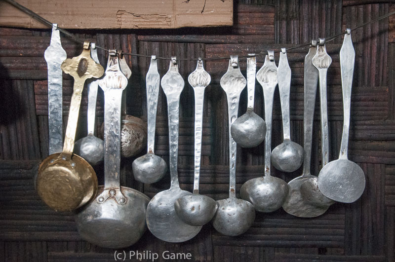 Cutlery rack at a roadside 'hotel'