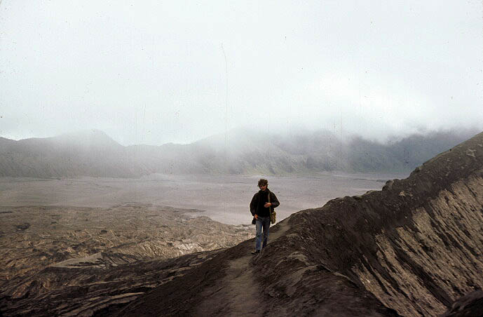 On the rim of Gunung Bromo, an active volcano in East Java