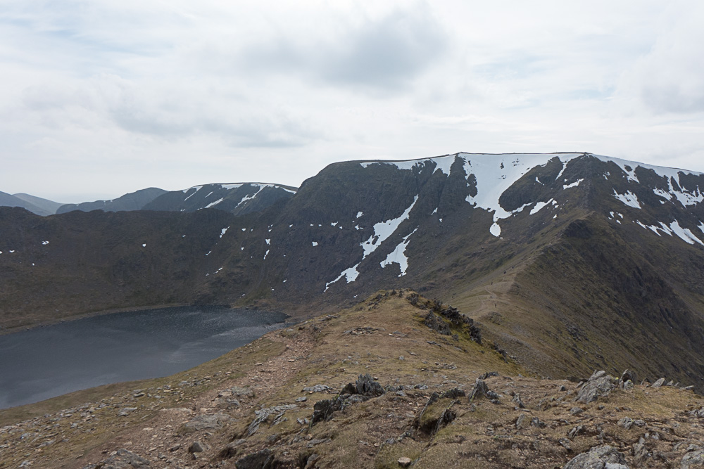 Swirral Edge and Helvellyn, from Catstycam