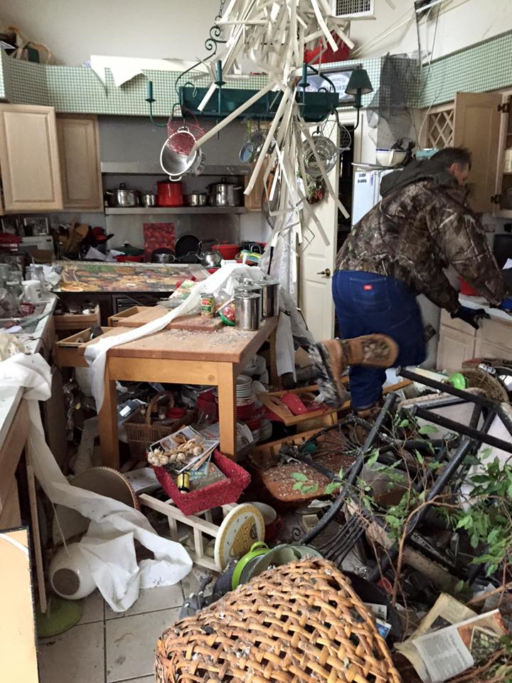 Tornado Destruction of Kitchen